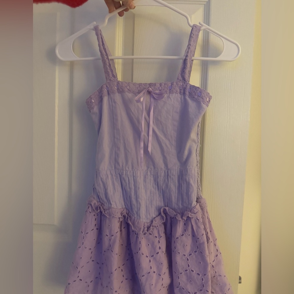 Lilac Eyelet Dress Katie J Dress M